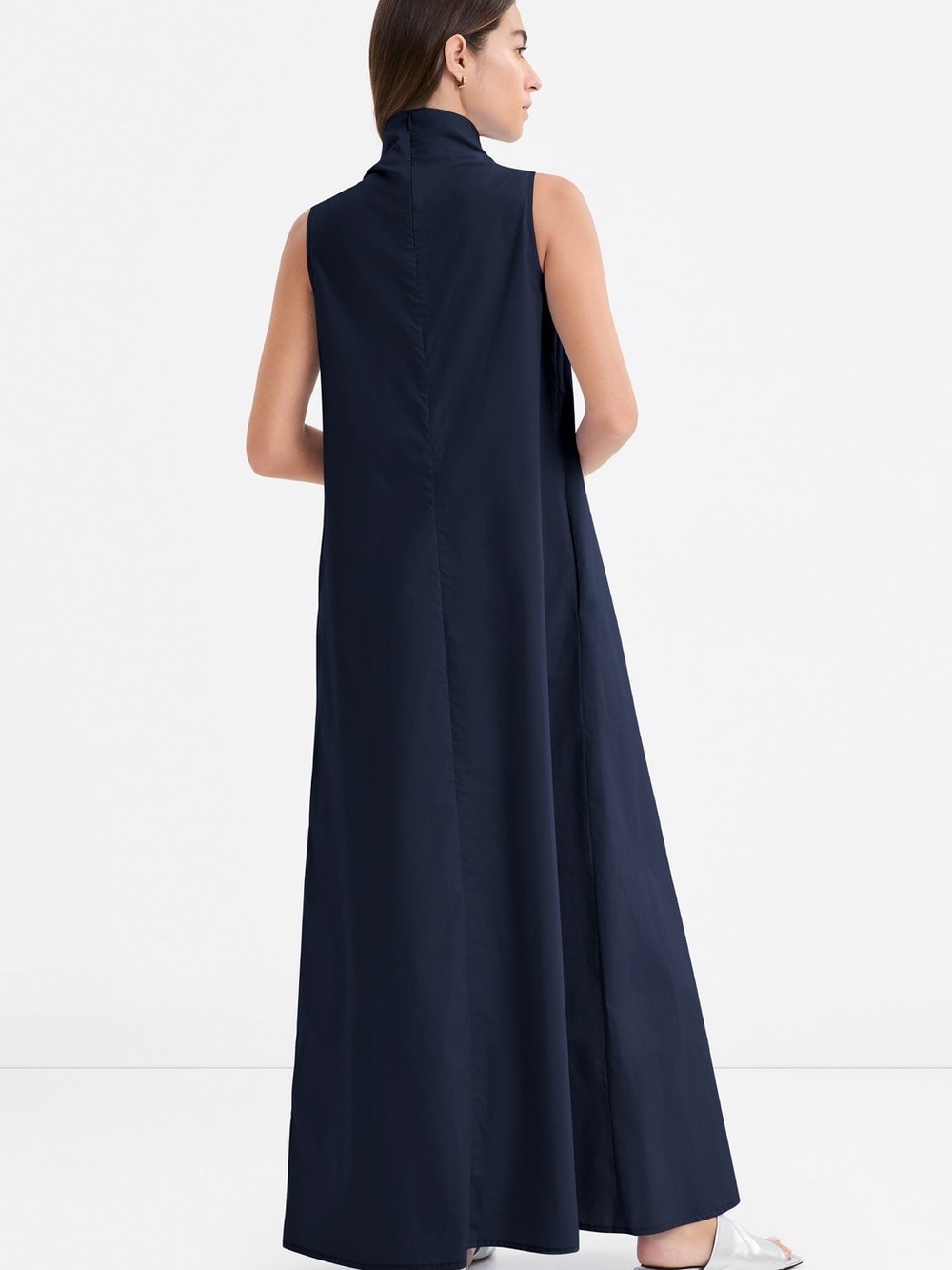 Marcella nyc cotton Maxi Dress in black sz Large - Picture 2 of 9